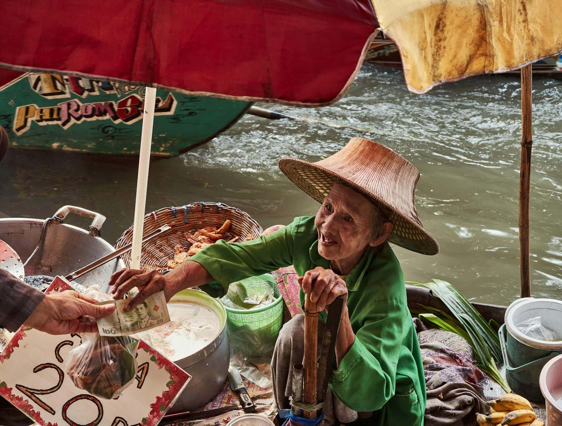 Schwimmende Märkte von Bangkok