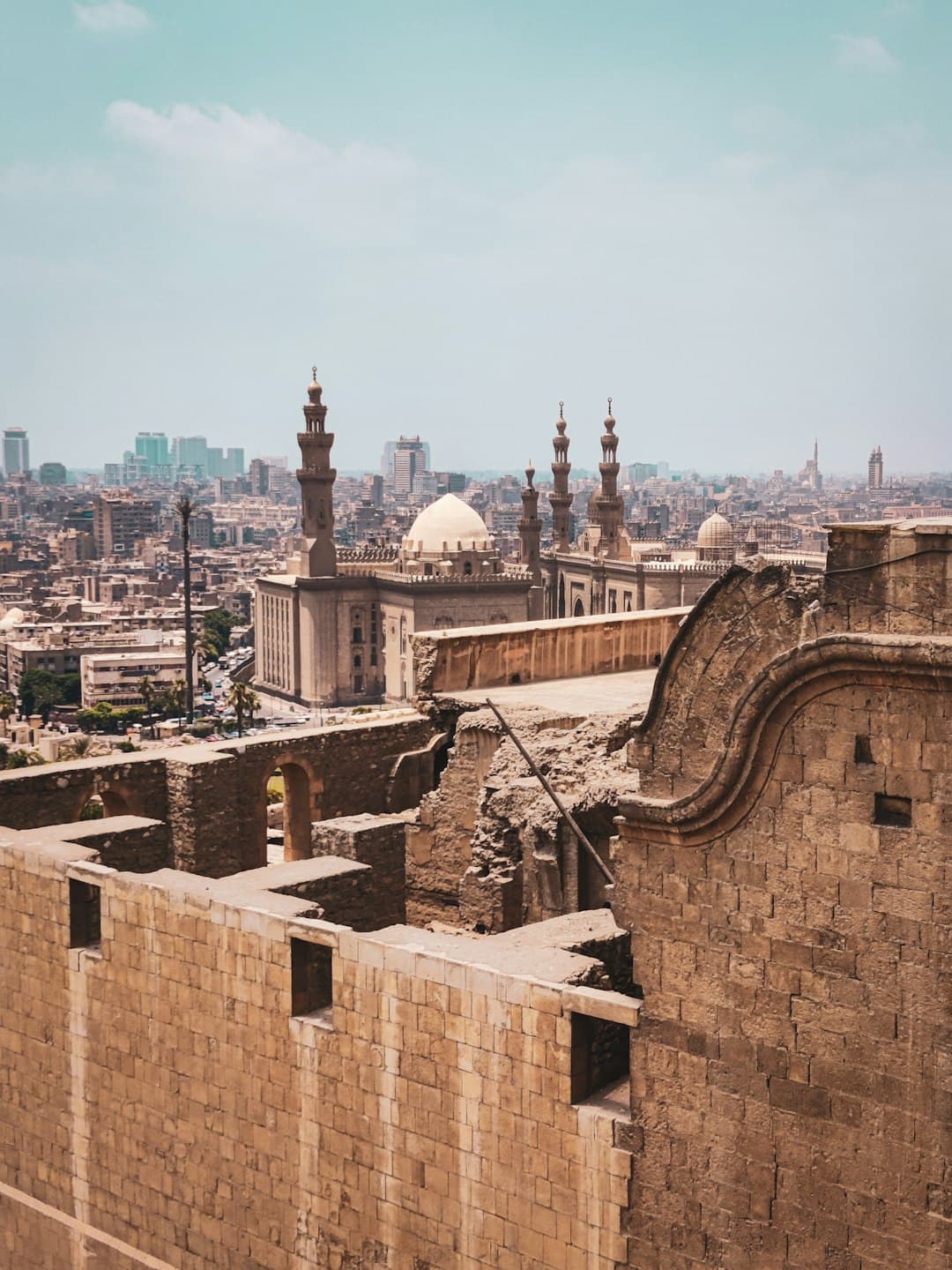 a view of a city from the top of a building