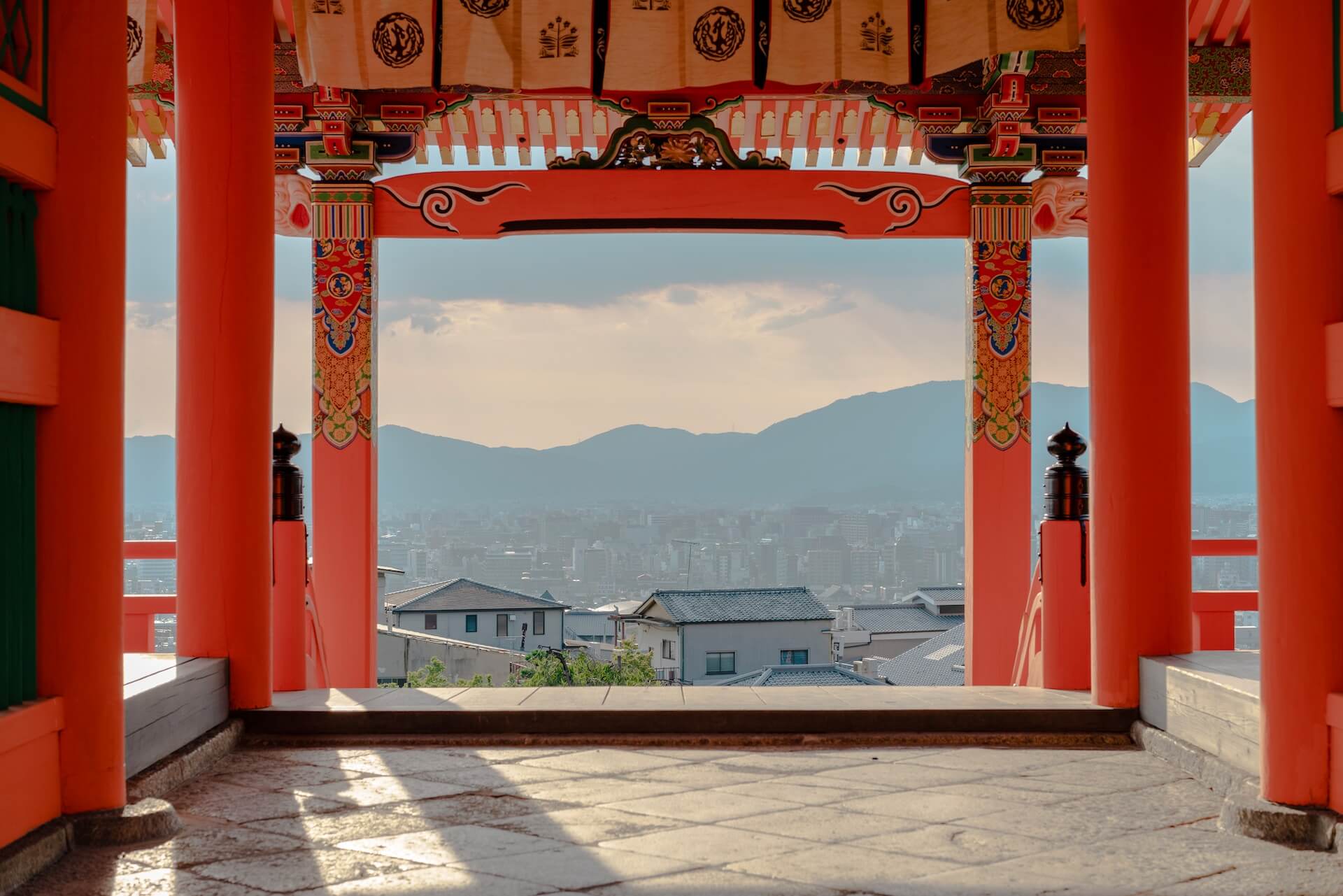 low-angle photography of red pagoda house