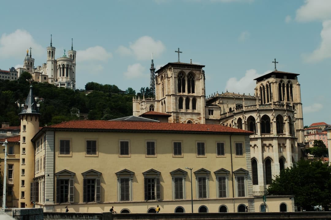 a large building with a clock tower on top of it