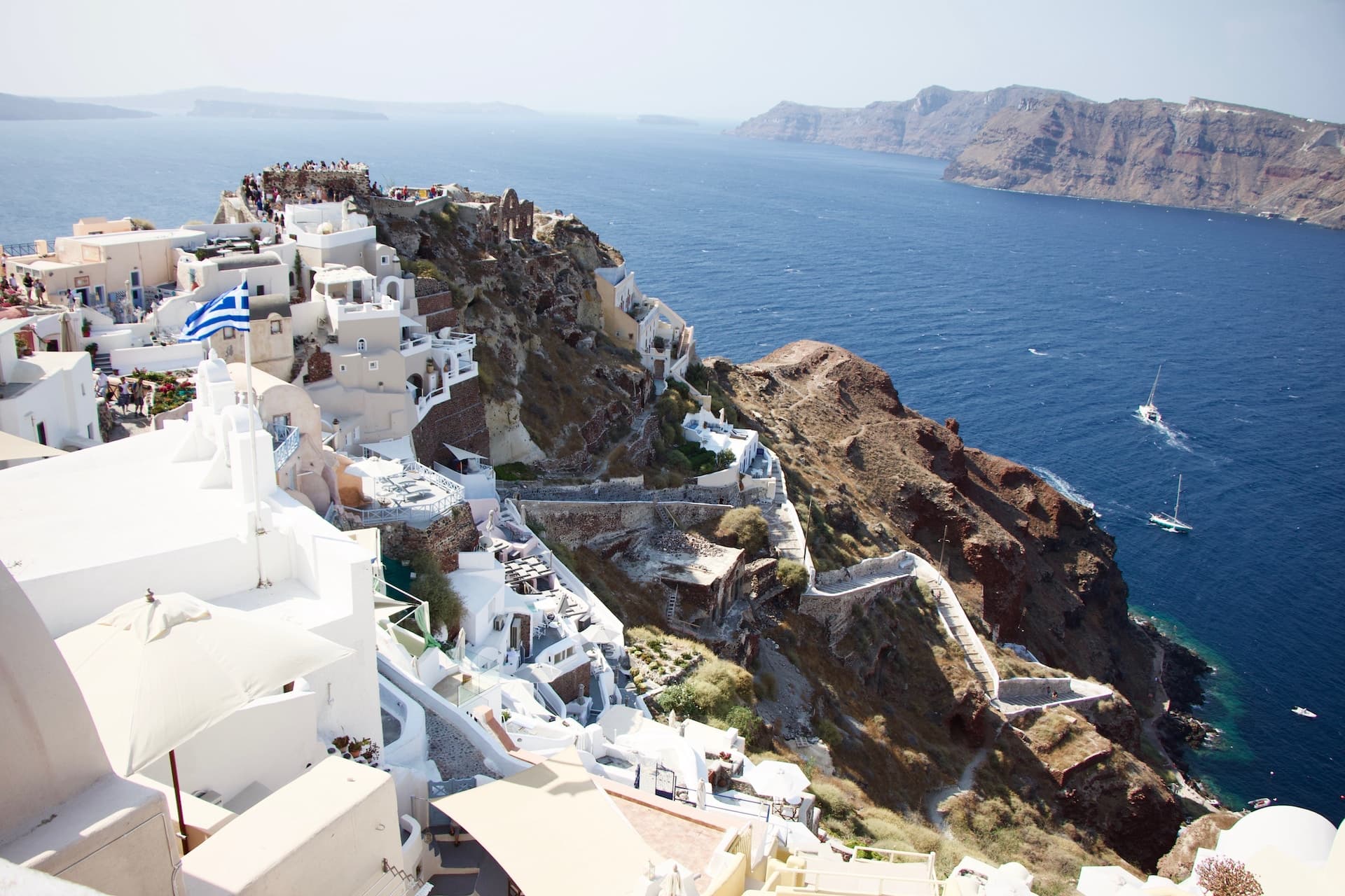 a view of a village with a lot of buildings