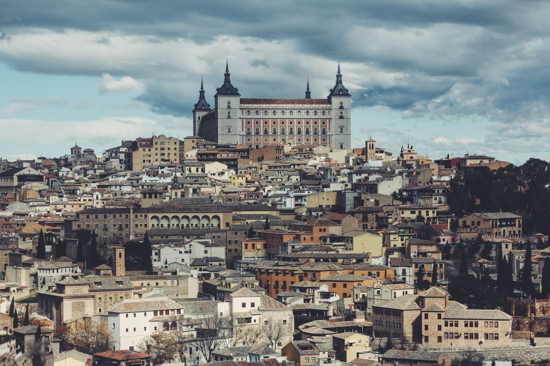 a view of a city with tall buildings