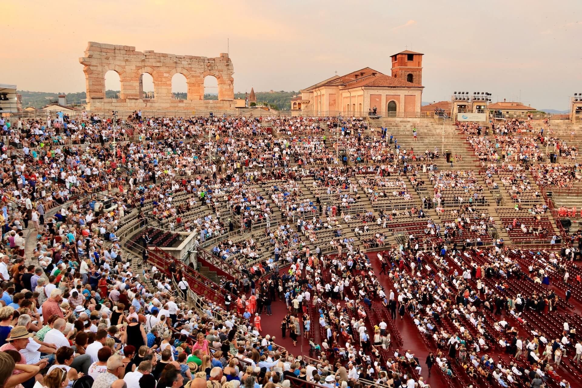 a large crowd of people in a stadium