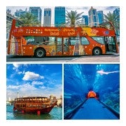 Tour en autobús turístico con paradas libres y crucero en dhow por la ciudad de Dubai