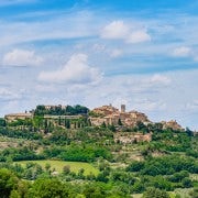 De Roma: Viagem de um dia guiada pela Toscana com almoço e degustação de vinhos